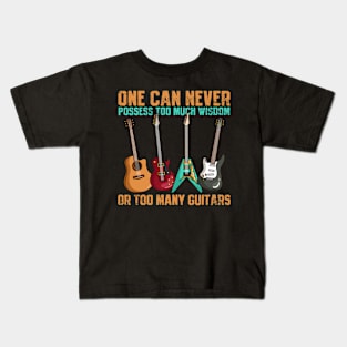 Guitar Guitarist Guitar Player Vintage Kids T-Shirt